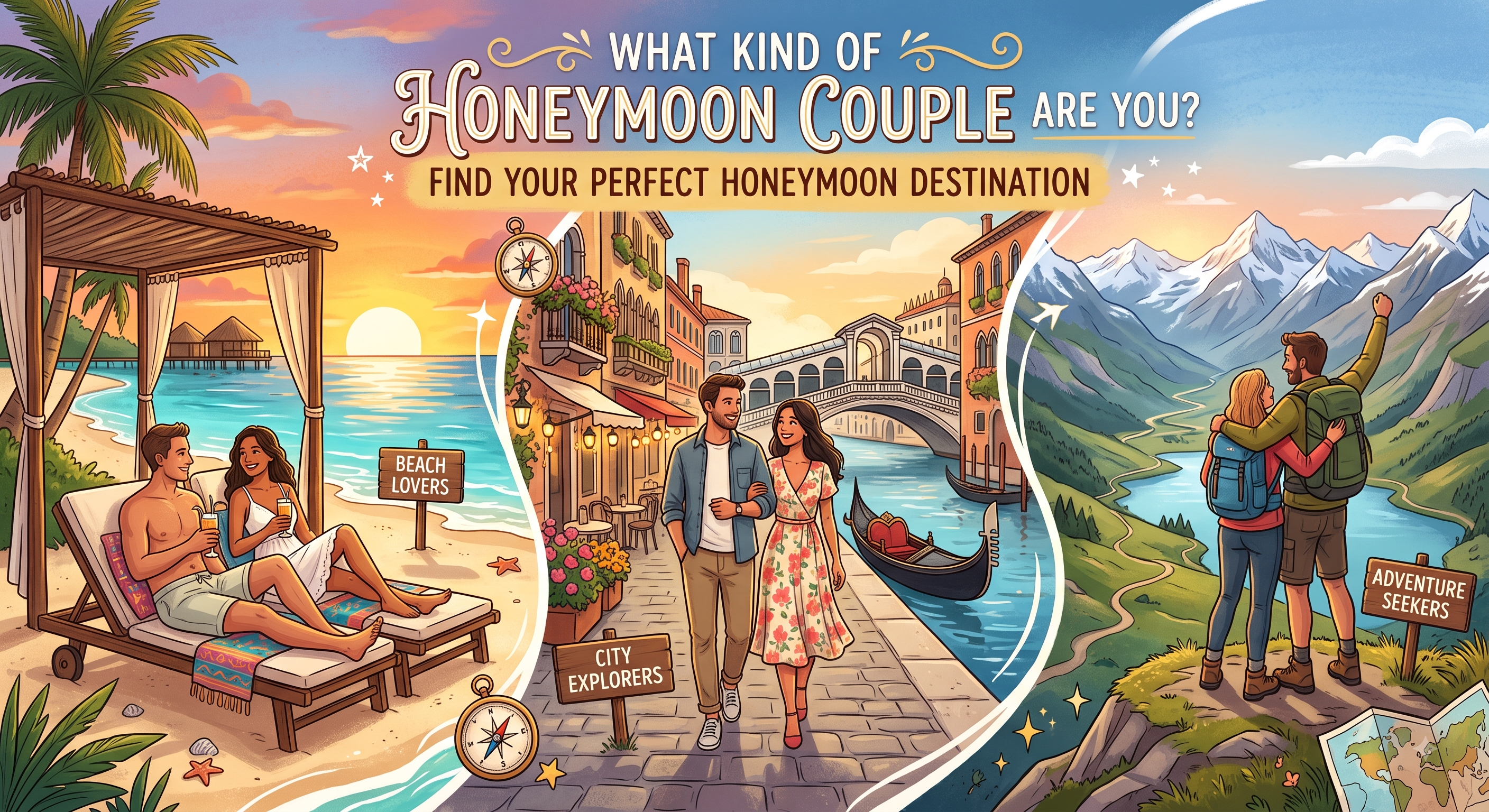 What Kind of Honeymoon Couple Are You? Find Your Perfect Honeymoon Destination